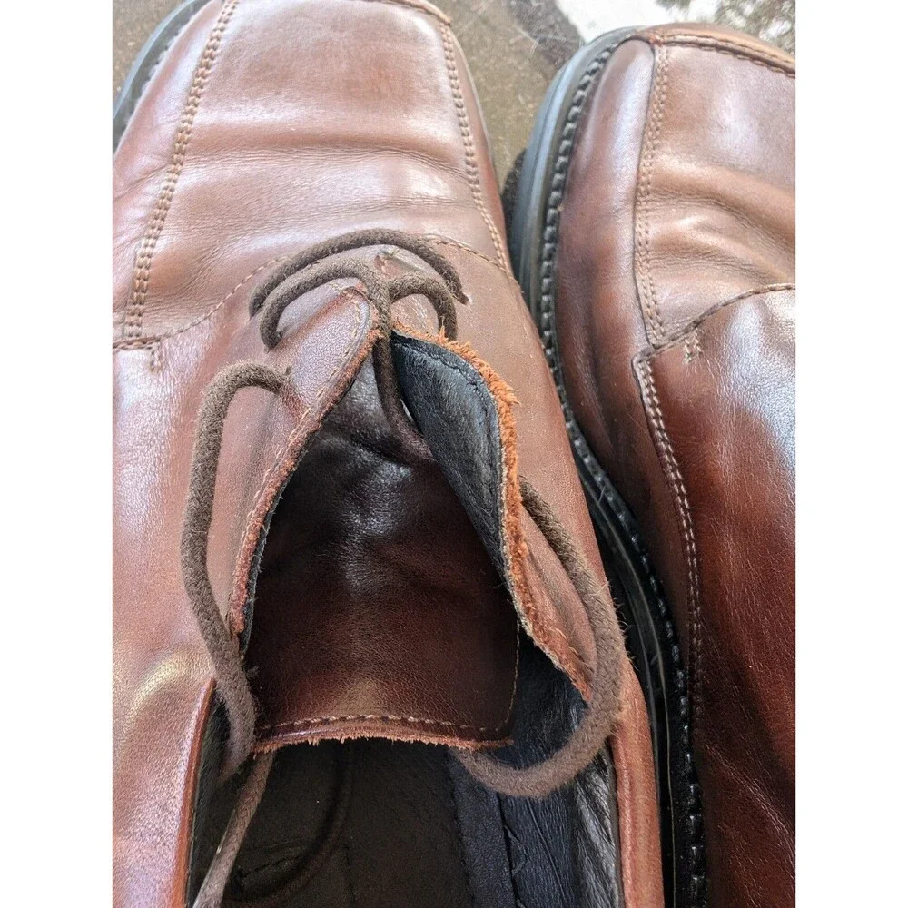ALFANI Mens oxfords Size 10.5M Dress Shoes Leather Brown Lace-up 32711